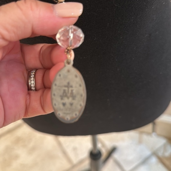 Blessings in Disguise necklace half genuine pearl half metal made in Italy - Picture 6 of 9